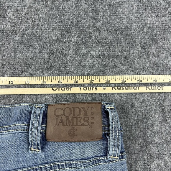 Cody James Jeans Mens 38x32 Light Wash Bootcut Denim Western Cowboy Stretch - Picture 9 of 10